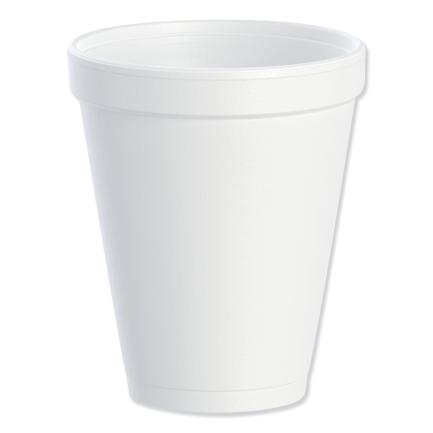 Foam Drink Cups, 10 oz, White, 25/Bag, 40 Bags/Carton - 