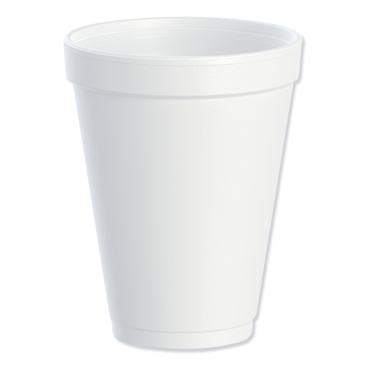 Foam Drink Cups, 12 oz, White, 25/Bag, 40 Bags/Carton - 