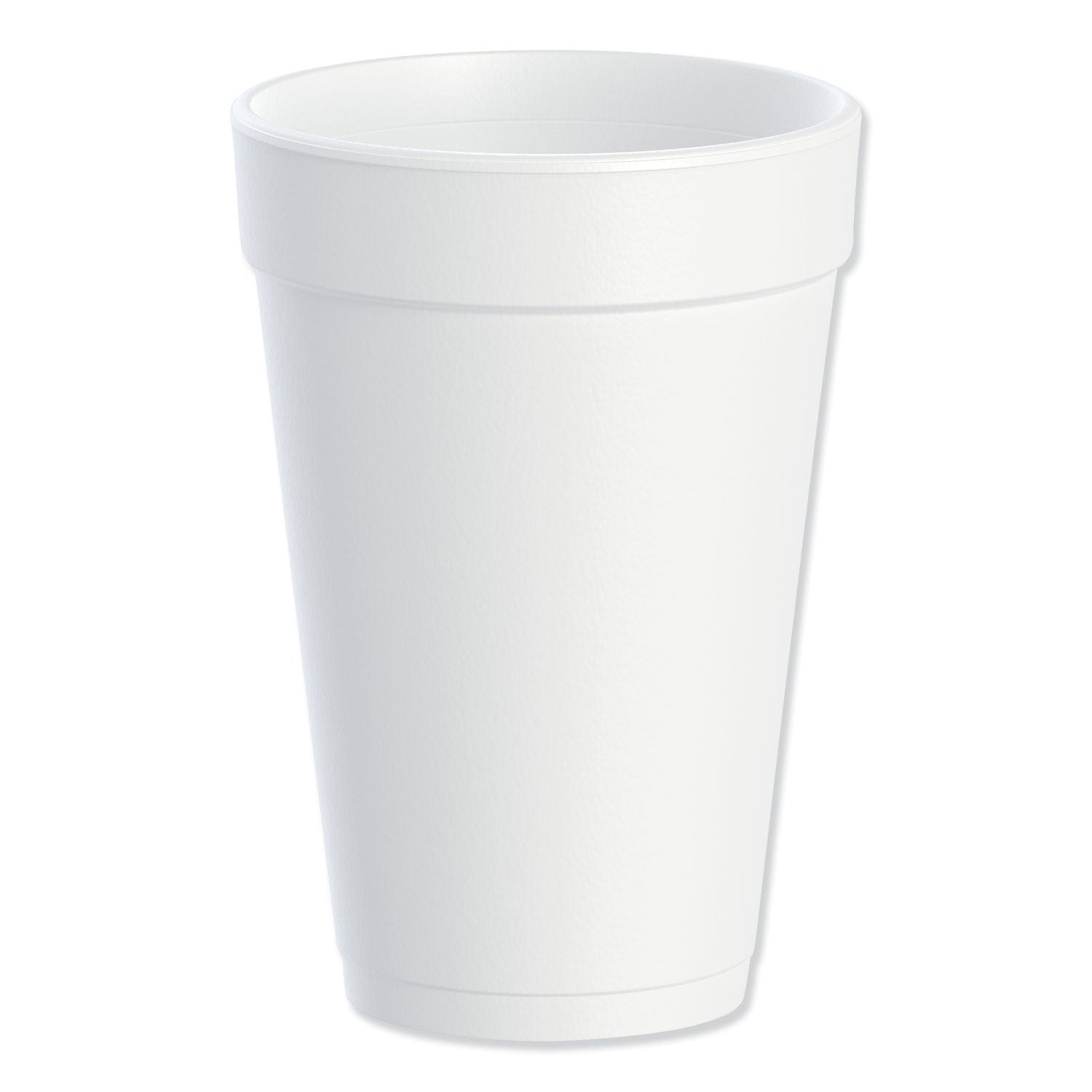 Foam Drink Cups, 16 oz, White, 25/Bag, 40 Bags/Carton - 