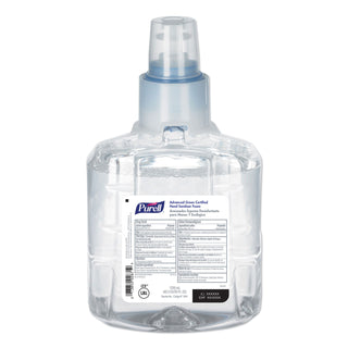 Advanced Hand Sanitizer Green Certified Foam Refill, For LTX-12 Dispensers, 1,200 mL, Fragrance-Free, 2/Carton