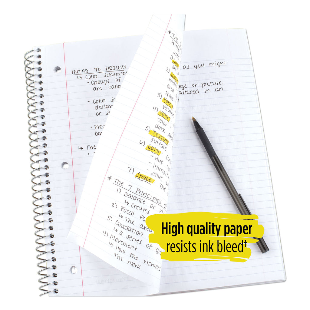 Five Star Wirebound Notebook - 1 Subject(s) - 100 Sheets - 100 Pages - Wire Bound - Letter - 8 1/2" x 11" - Forest GreenPlastic Cover - Double Sided Sheet, Bleed Resistant, Perforated, Storage Pocket, Water Resistant, Spiral Lock, Snag Resistant, Rec