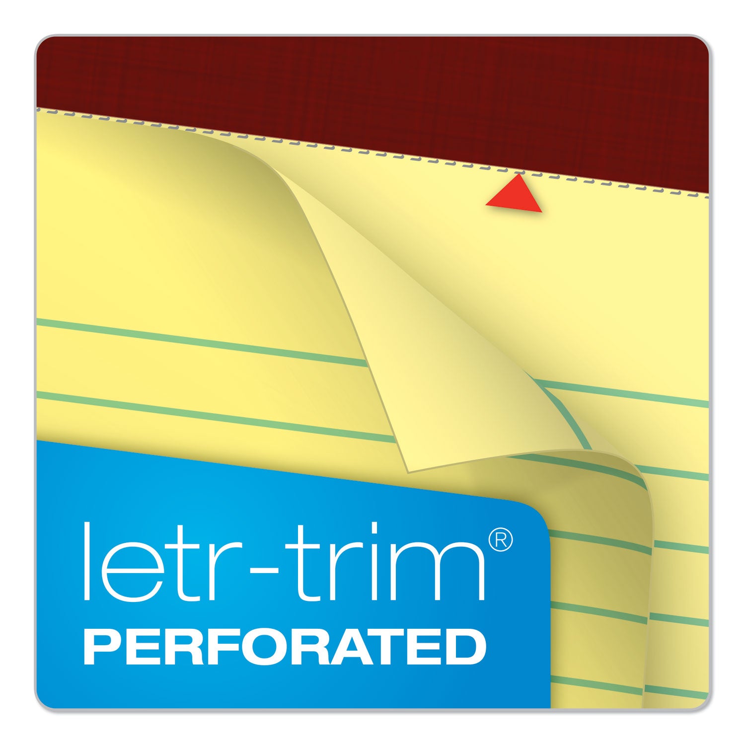 Docket Gold Ruled Perforated Pads, Wide/Legal Rule, 50 Canary-Yellow 8.5 x 11.75 Sheets, 12/Pack