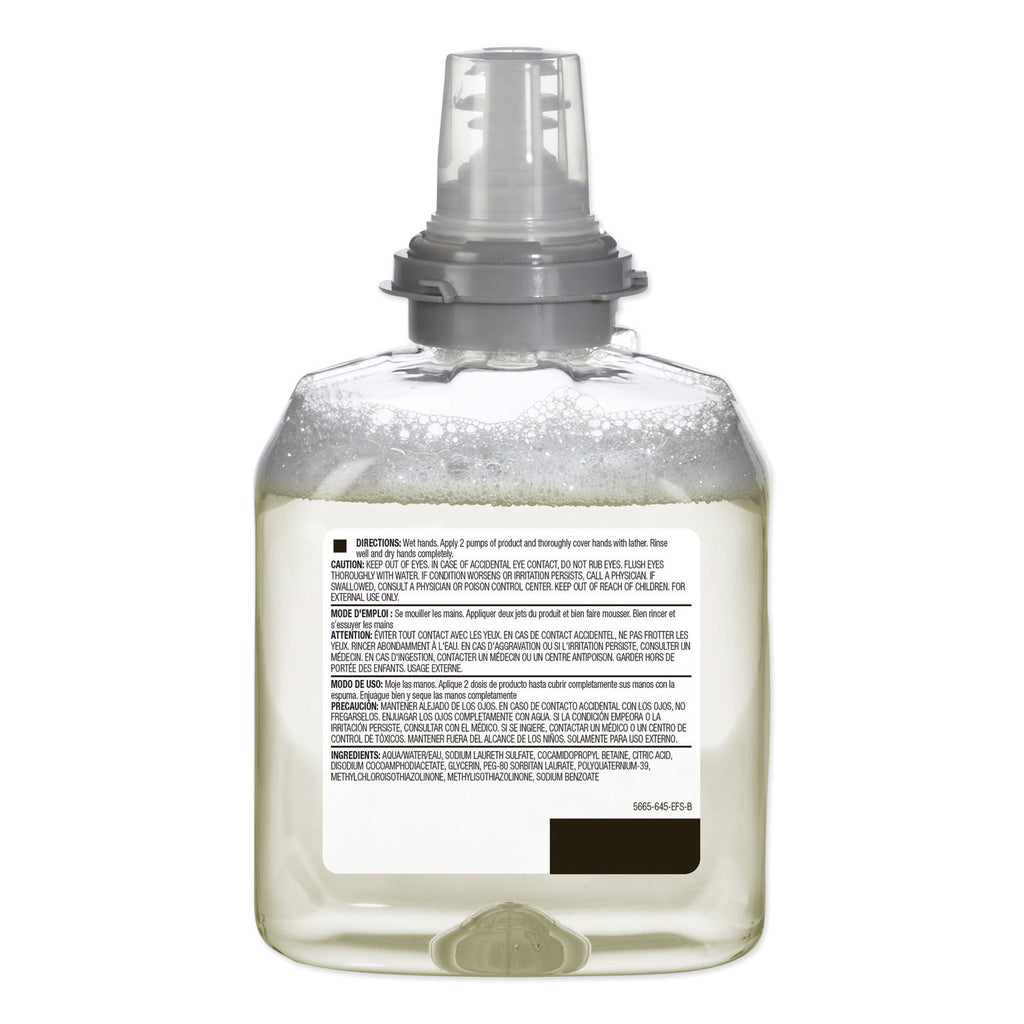 TFX Green Certified Foam Hand Cleaner Refill, Unscented, 1,200 mL, 2/Carton