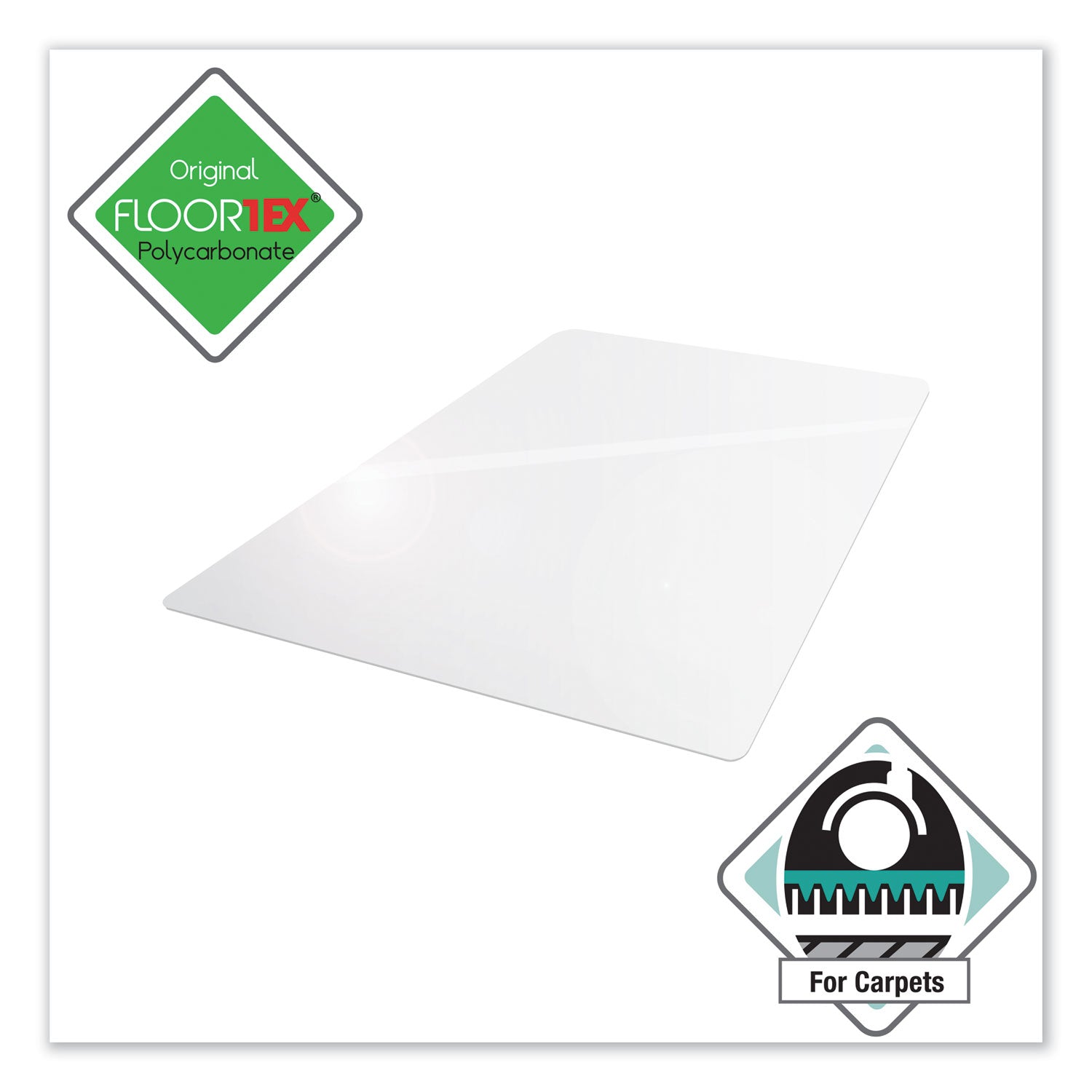 cleartex-ultimat-polycarbonate-chair-mat-for-low-medium-pile-carpet-48-x-53-clear_flrer1113423er - 3