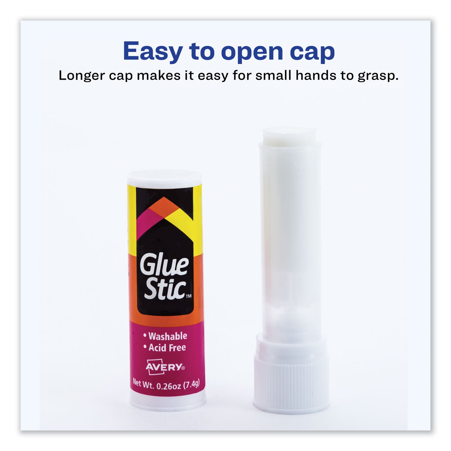 Permanent Glue Stic, 0.26 oz, Applies White, Dries Clear - 