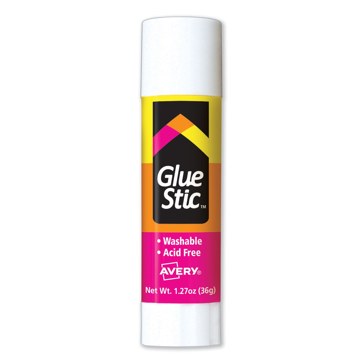 Permanent Glue Stic Value Pack, 1.27 oz, Applies White, Dries Clear, 6/Pack - 