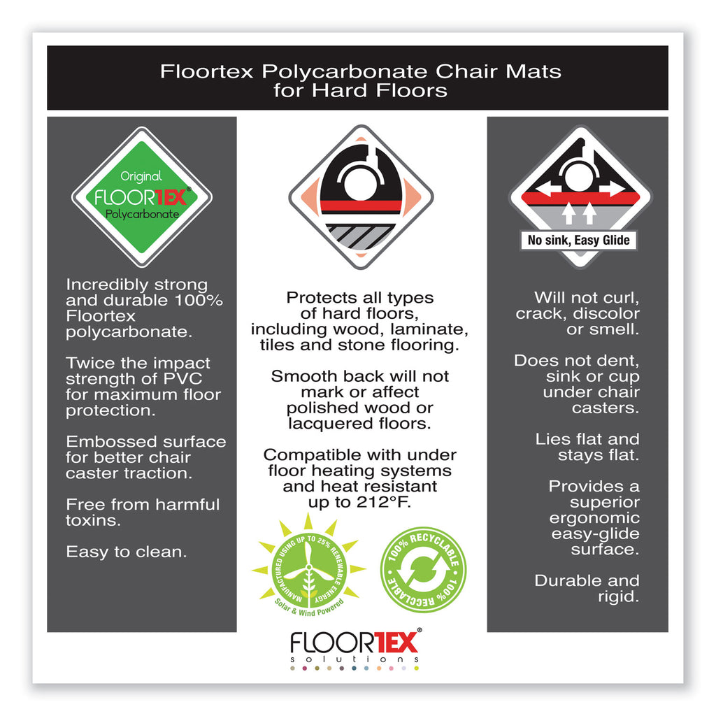cleartex-ultimat-polycarbonate-chair-mat-for-hard-floors-48-x-53-clear_flrer1213419er - 8