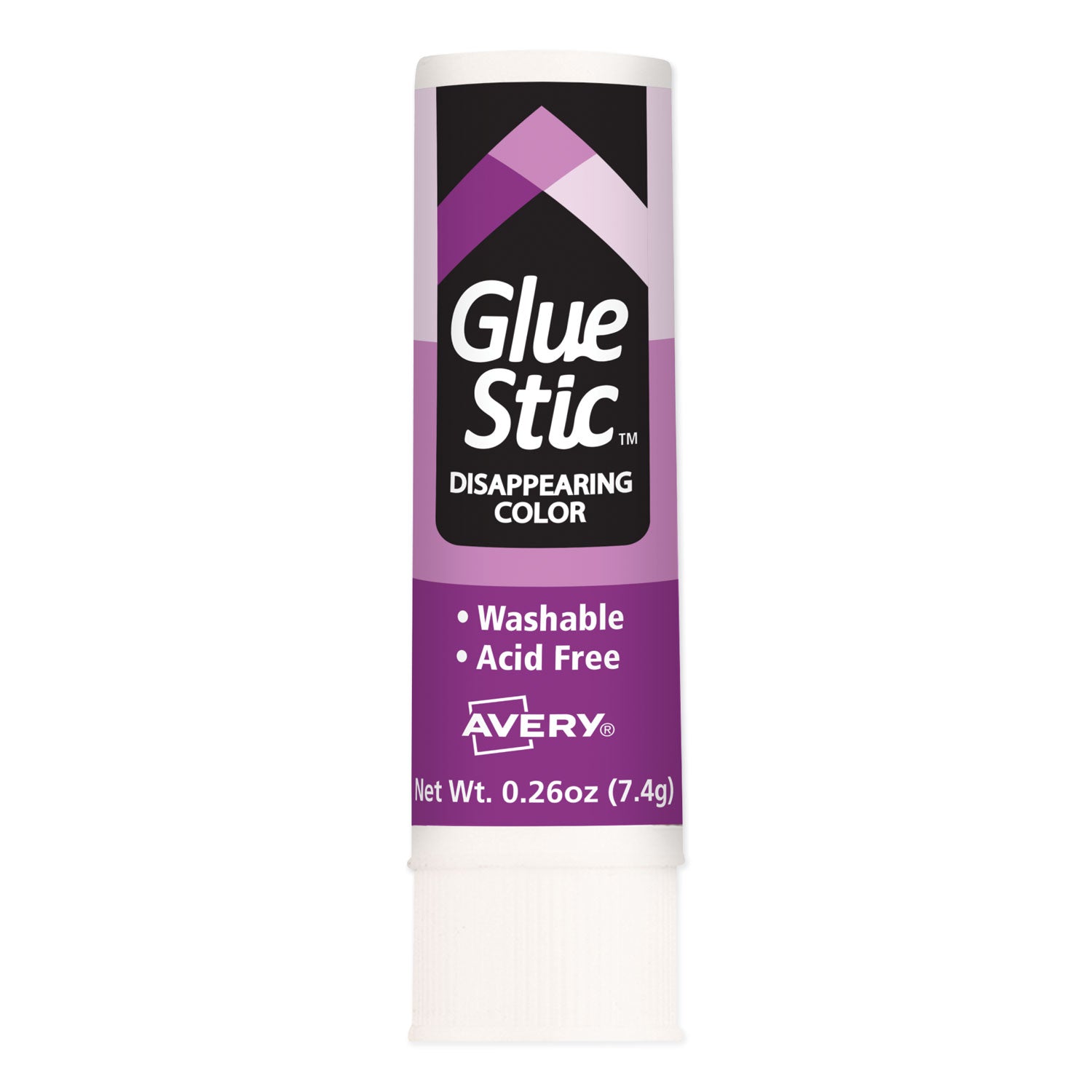 Permanent Glue Stic Value Pack, 0.26 oz, Applies Purple, Dries Clear, 18/Pack - 