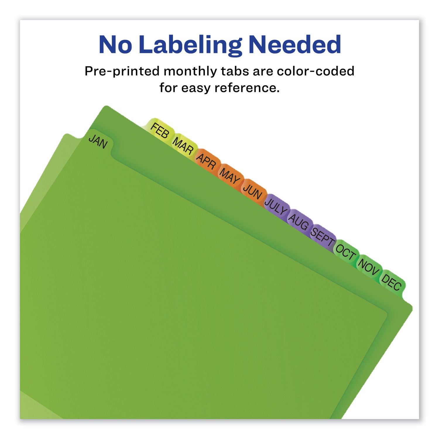 Durable Preprinted Plastic Tab Dividers, 12-Tab, A to Z, 11 x 8.5, Assorted, 1 Set