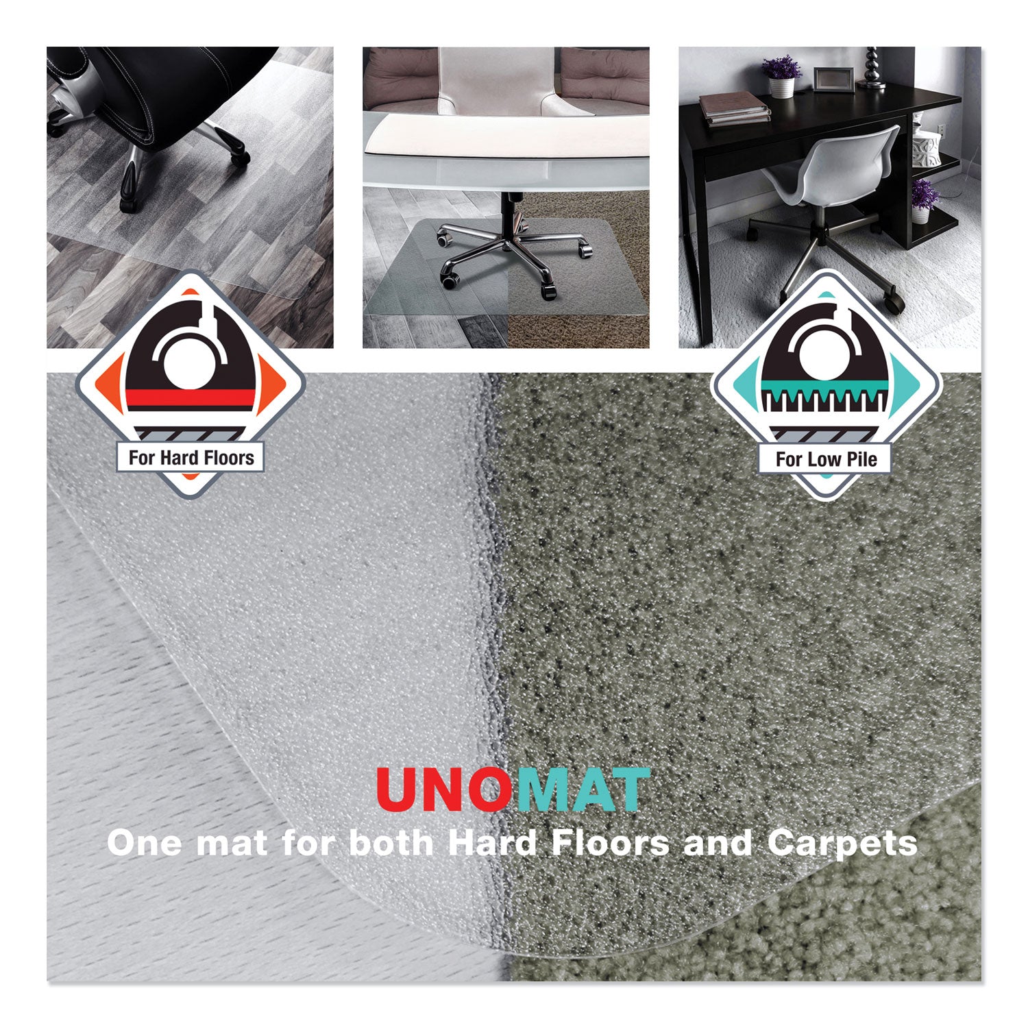cleartex-unomat-anti-slip-chair-mat-for-hard-floors-flat-pile-carpets-35-x-47-clear_flrec128920era - 5