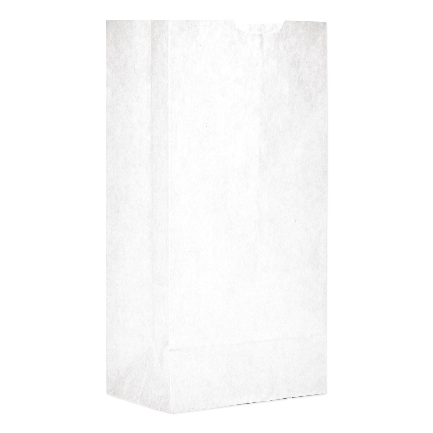 Grocery Paper Bags, 30 lb Capacity, #4, 5" x 3.33" x 9.75", White, 500 Bags