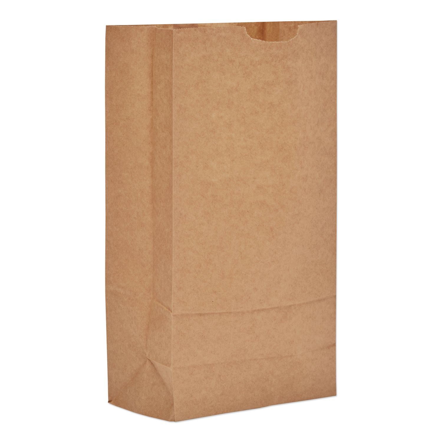 Grocery Paper Bags, 35 lb Capacity, #10, 6.31" x 4.19" x 13.38", Kraft, 500 Bags