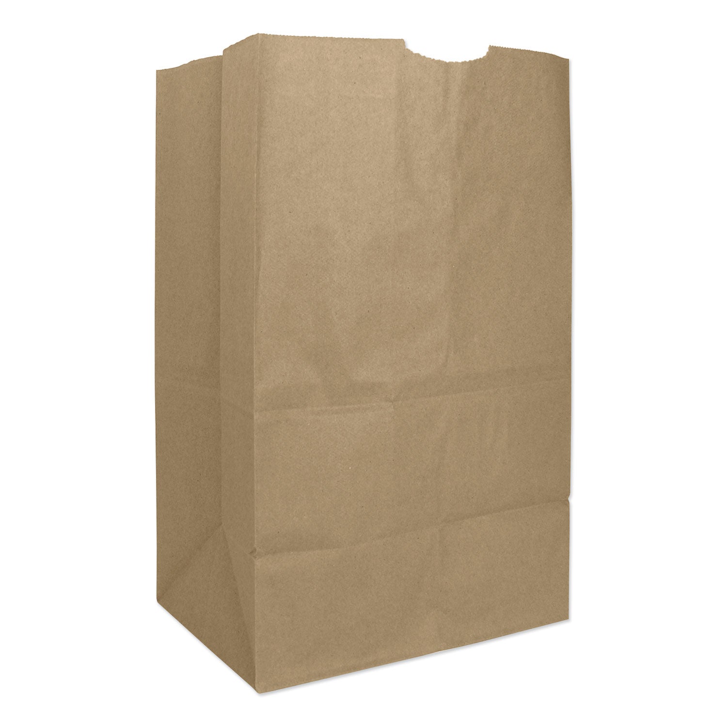 grocery-paper-bags-57-lb-capacity-#20-squat-825-x-594-x-1338-kraft-500-bags_baggx2060s - 1