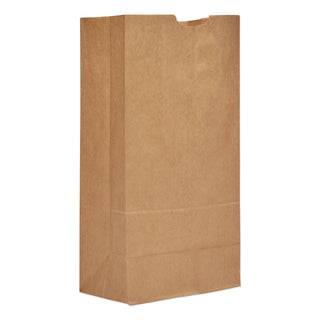 Grocery Paper Bags, 50 lb Capacity, #20, 8.25" x 5.94" x 16.13", Kraft, 500 Bags