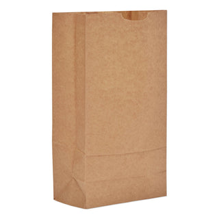 Grocery Paper Bags, 35 lb Capacity, #10, 6.31" x 4.19" x 12.38", Kraft, 2,000 Bags