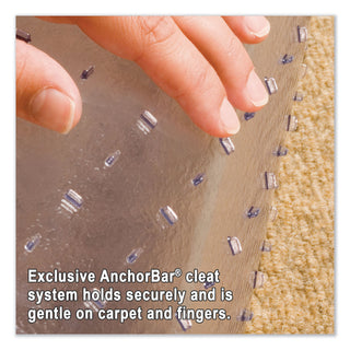 EverLife Moderate Use Chair Mat for Low Pile Carpet, Rectangular, 46 x 60, Clear