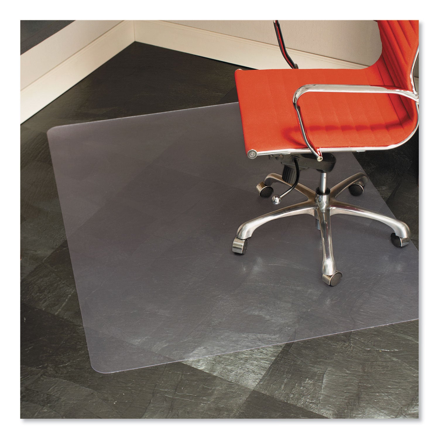 EverLife Chair Mat for Hard Floors, Heavy Use, Rectangular, 46 x 60, Clear - 