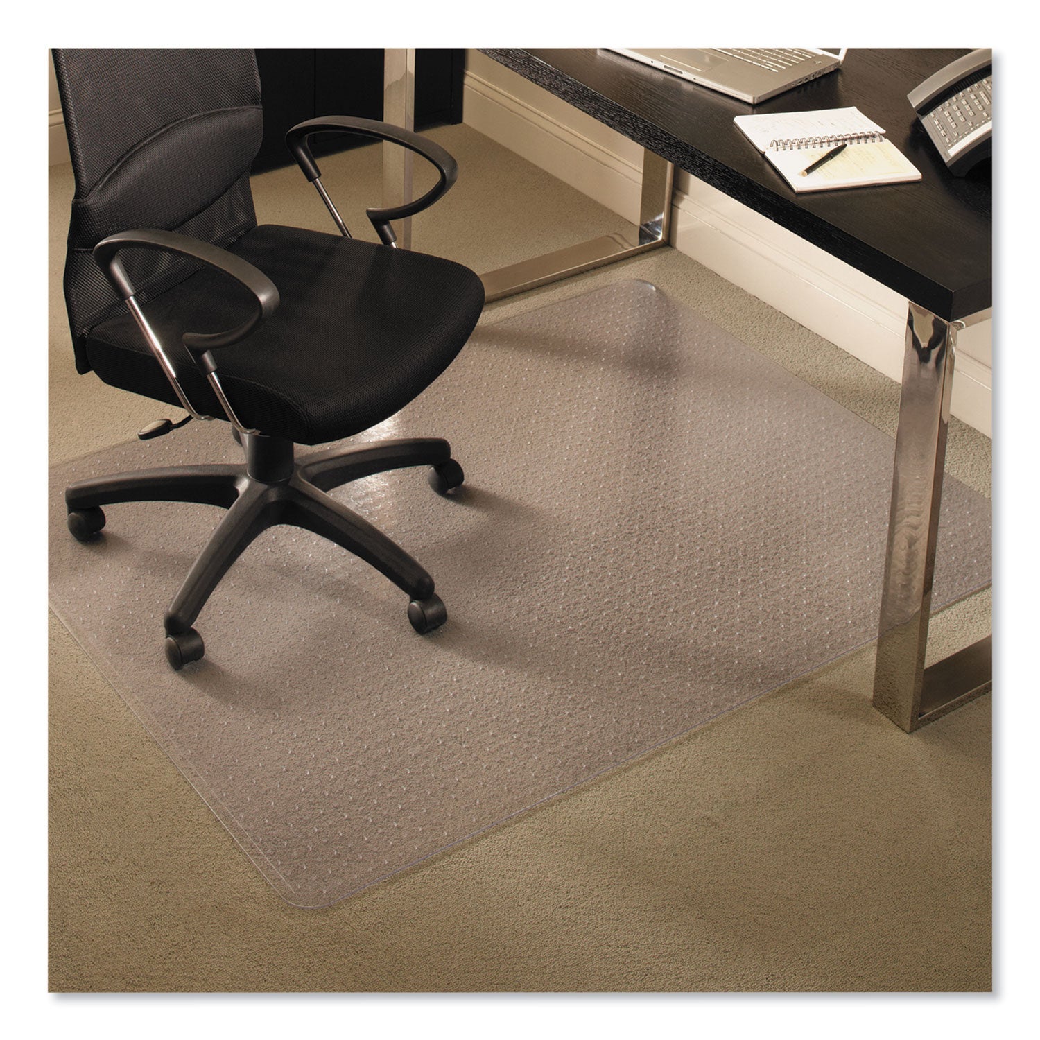 EverLife Chair Mats for Medium Pile Carpet, Rectangular, 46 x 60, Clear - 