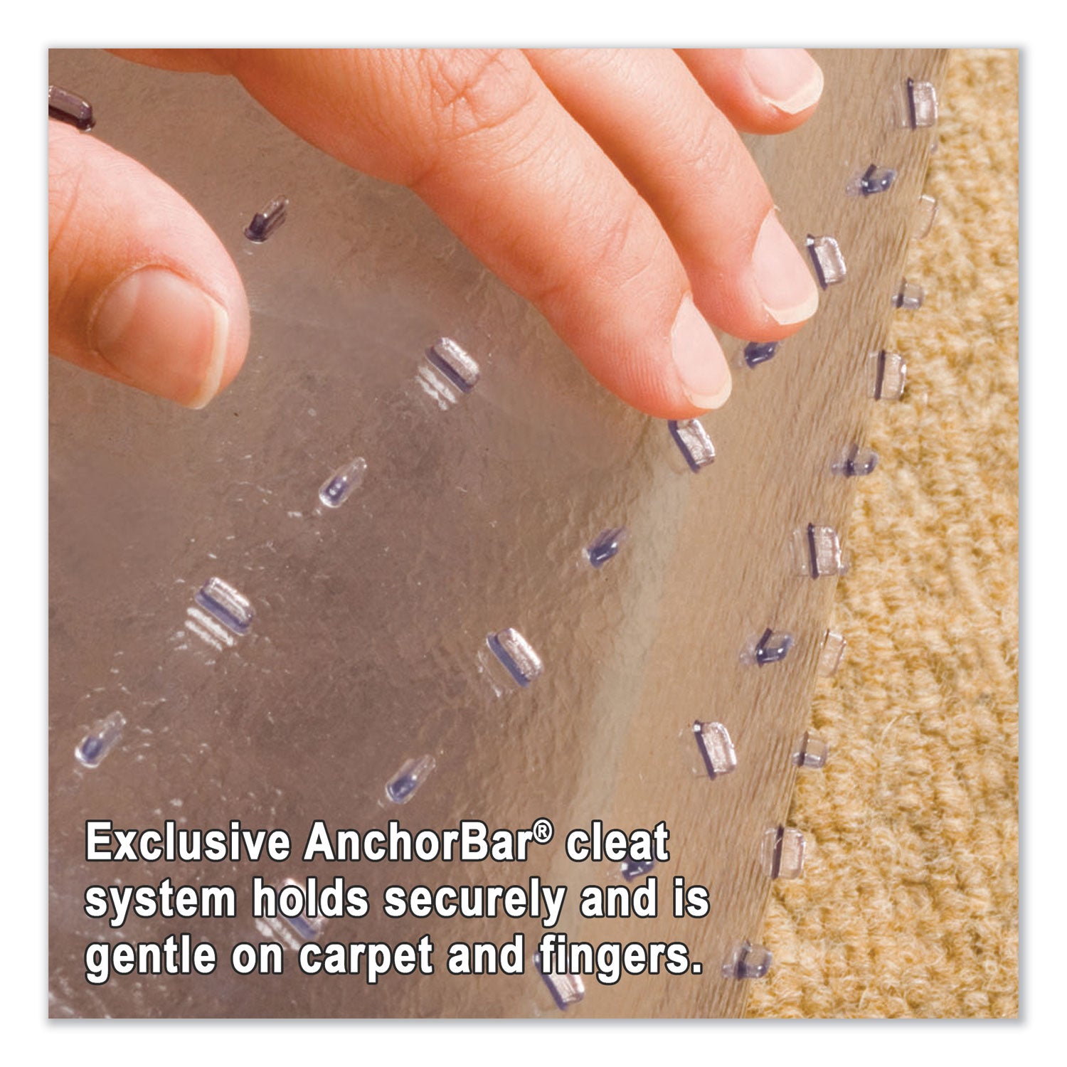 EverLife Chair Mats for Medium Pile Carpet, Rectangular, 46 x 60, Clear - 