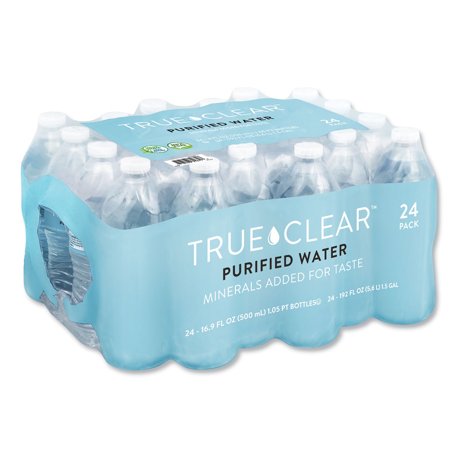 Purified Bottled Water, 16.9 oz Bottle, 24 Bottles/Carton