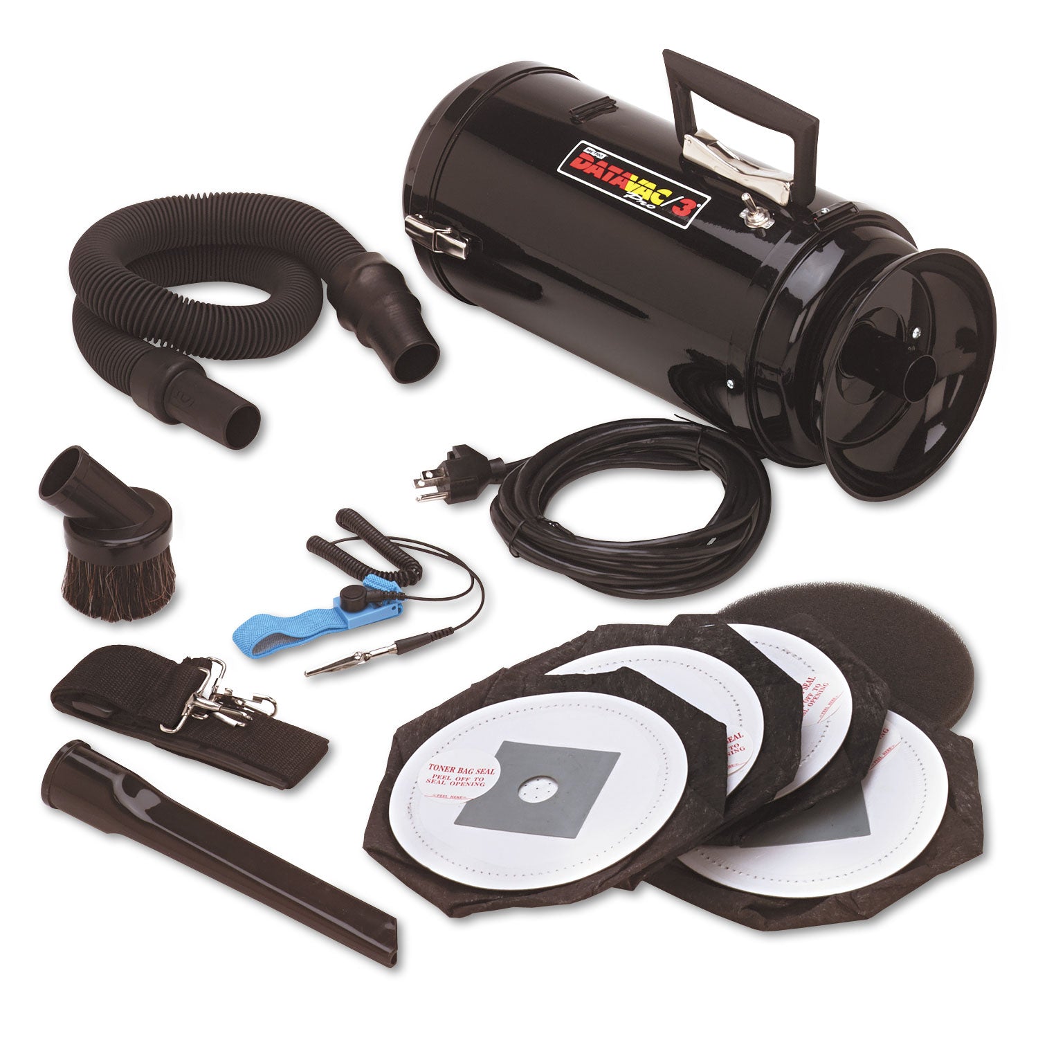 ESD-Safe Pro Data-Vac/3 Professional Cleaning System, 1.7 hp, Black