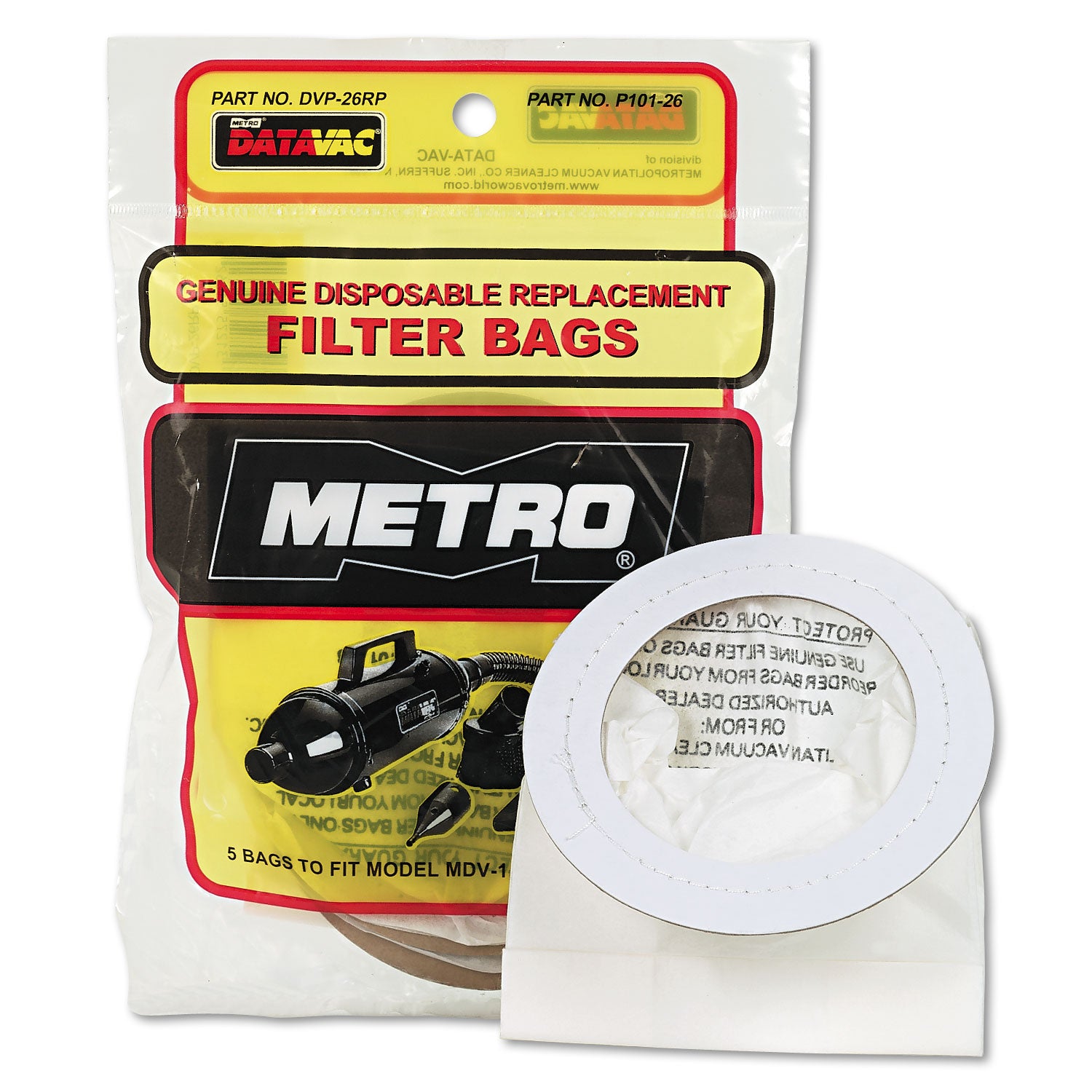 Replacement Bags for Handheld Steel Vacuum/Blower, 5/Pack - 