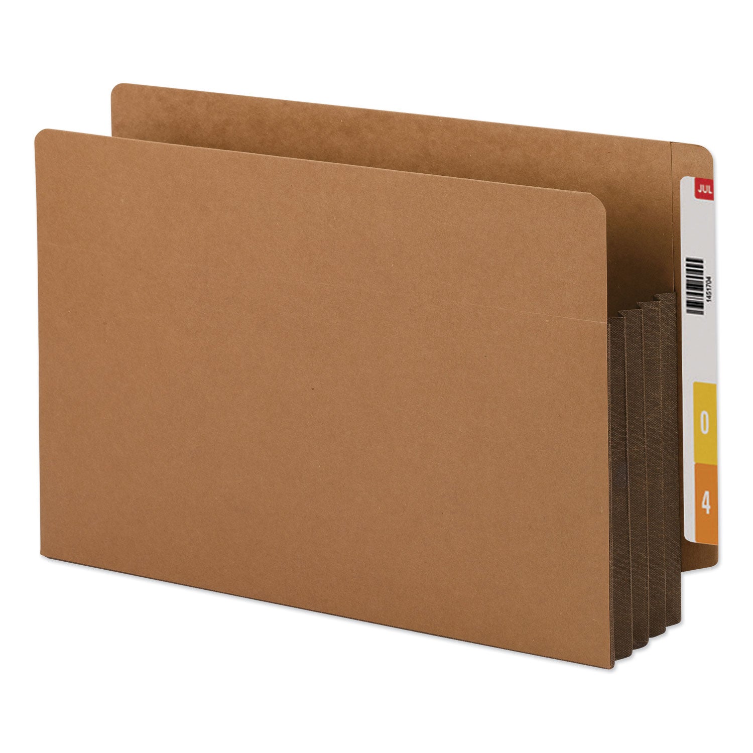 Redrope Drop-Front End Tab File Pockets, Fully Lined 6.5" High Gussets, 3.5" Expansion, Legal Size, Redrope/Brown, 10/Box - 