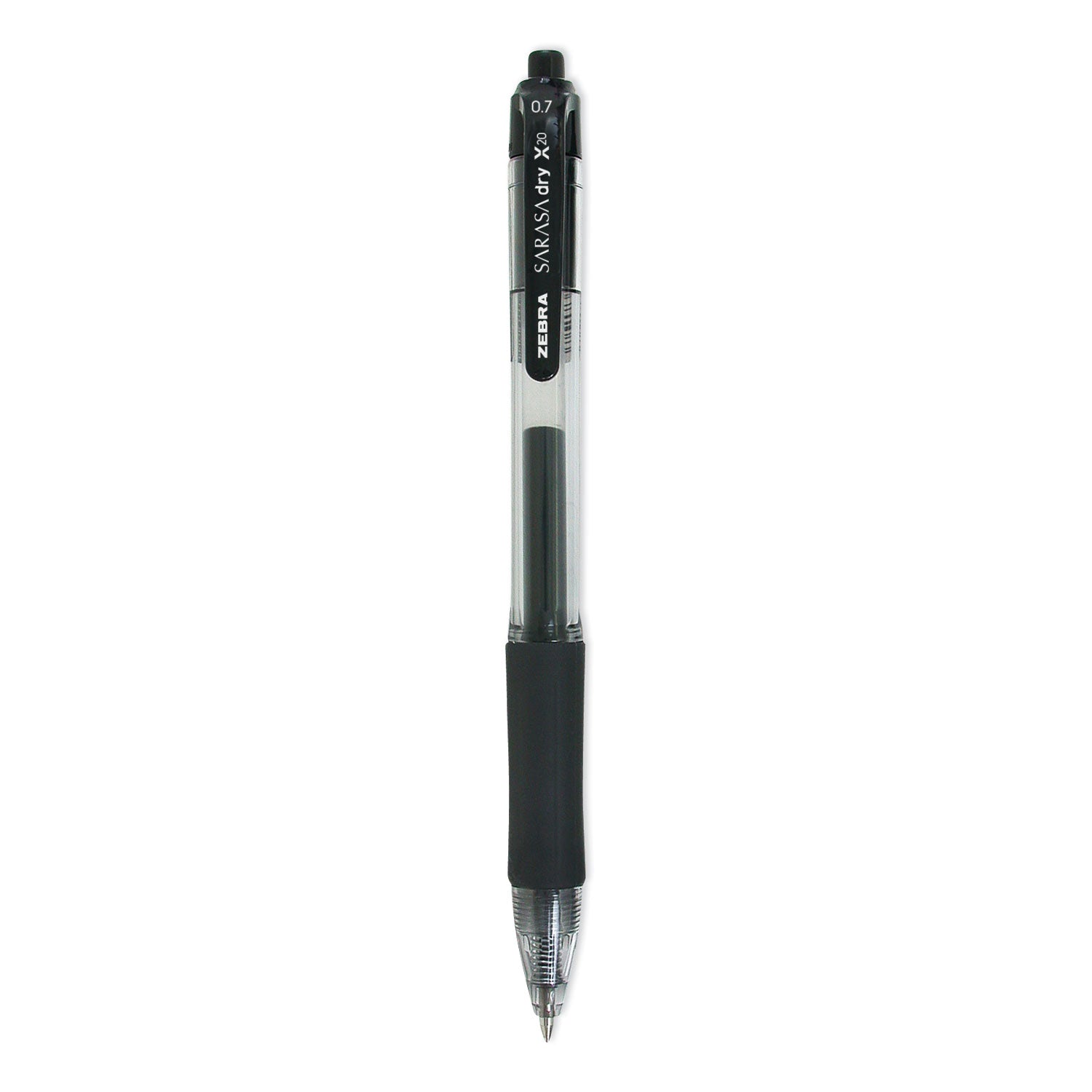sarasa-dry-gel-x20-gel-pen-retractable-medium-07-mm-black-ink-clear-black-barrel-36-pack_zeb46136 - 1