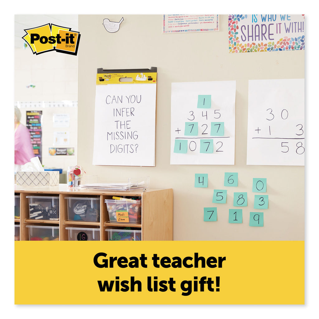 Post-it Post it Super Sticky Mini Easel Pad - 1 Subject(s) - 20 Sheets - Stapled - Portable, Self-stick, Bleed Resistant, Sturdy Back, Built-in Carry Handle - 2 / Pack