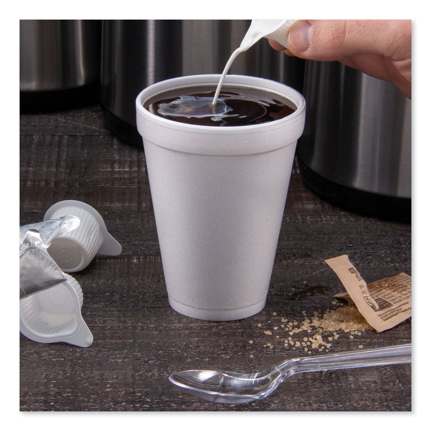 Foam Drink Cups, 12 oz, White, 25/Bag, 40 Bags/Carton