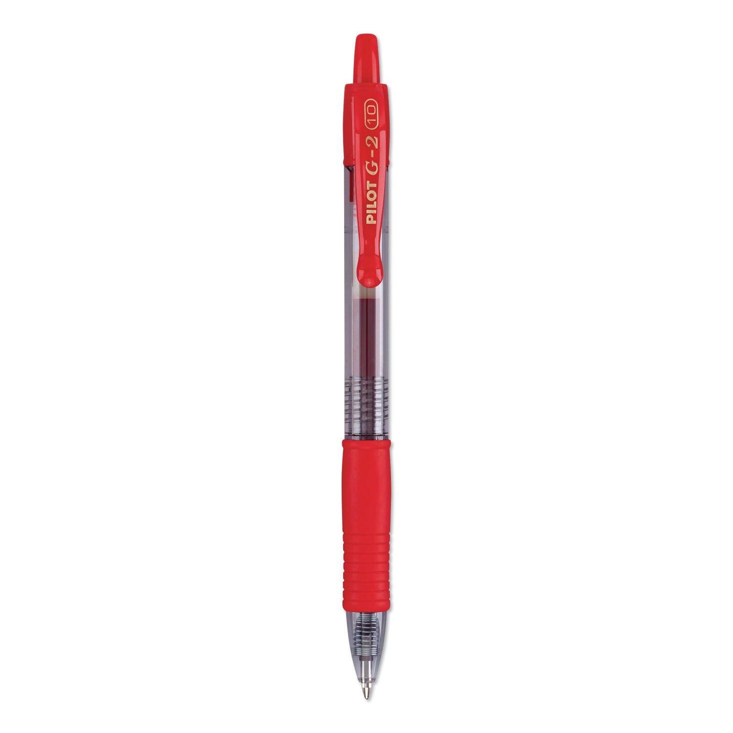 G2 Premium Gel Pen, Retractable, Bold 1 mm, Red Ink, Smoke/Red Barrel, Dozen