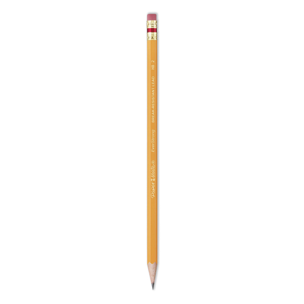 EverStrong #2 Pencils, HB (#2), Black Lead, Gold Barrel, Dozen