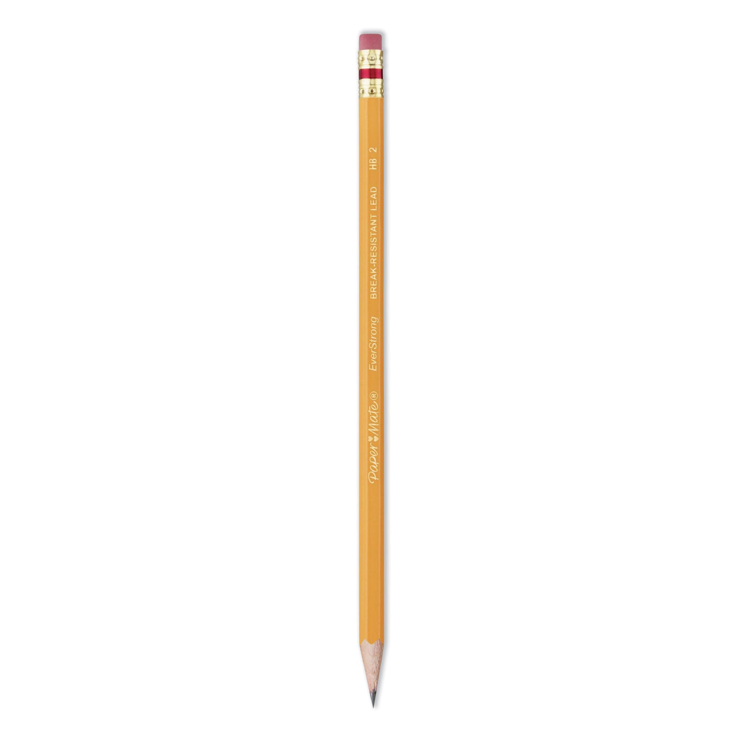 EverStrong #2 Pencils, HB (#2), Black Lead, Gold Barrel, Dozen