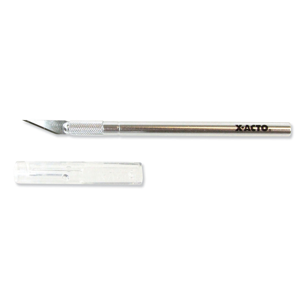 No. 1 Z-Series Precision Utility Knife with Replaceable Steel Blade, Safety Cap, Silver - 