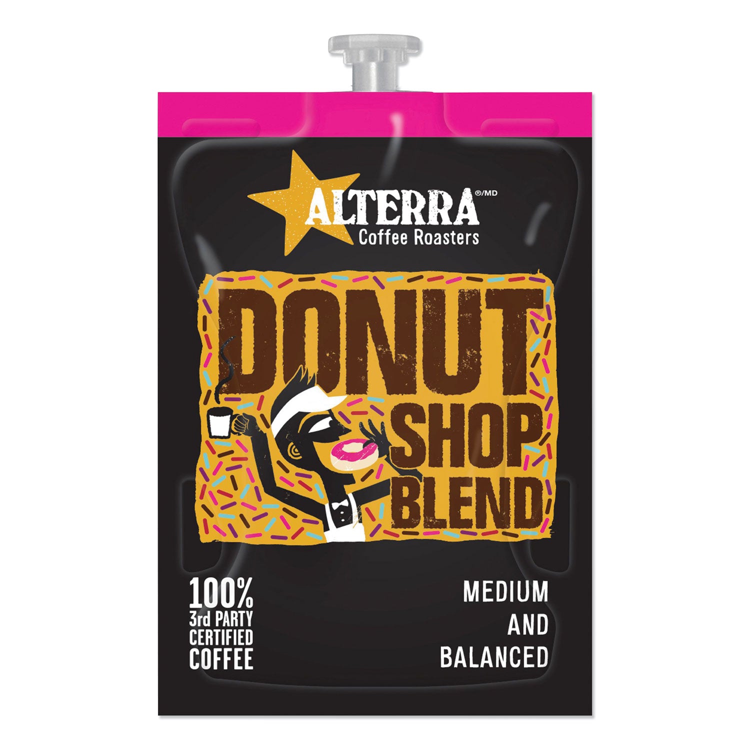 coffee-freshpack-pods-donut-shop-blend-medium-roast-028-oz-100-carton_mdkmdra200 - 1