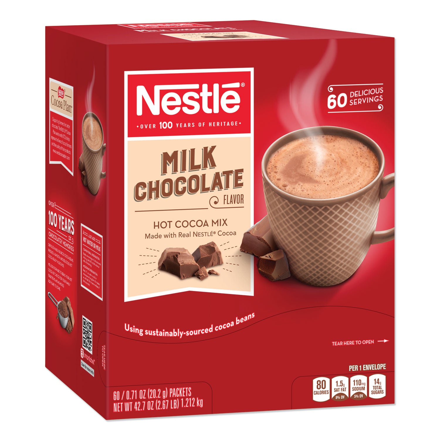 hot-cocoa-mix-milk-chocolate-071-oz-packet-60-packets-box_nes26791 - 1