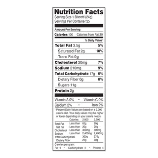 Biscotti, Salted Caramel, 0.85 oz Individually Wrapped, 25/Pack