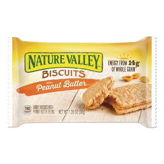 Biscuits, Honey with Peanut Butter, 1.35 oz Pouch, 16/Box