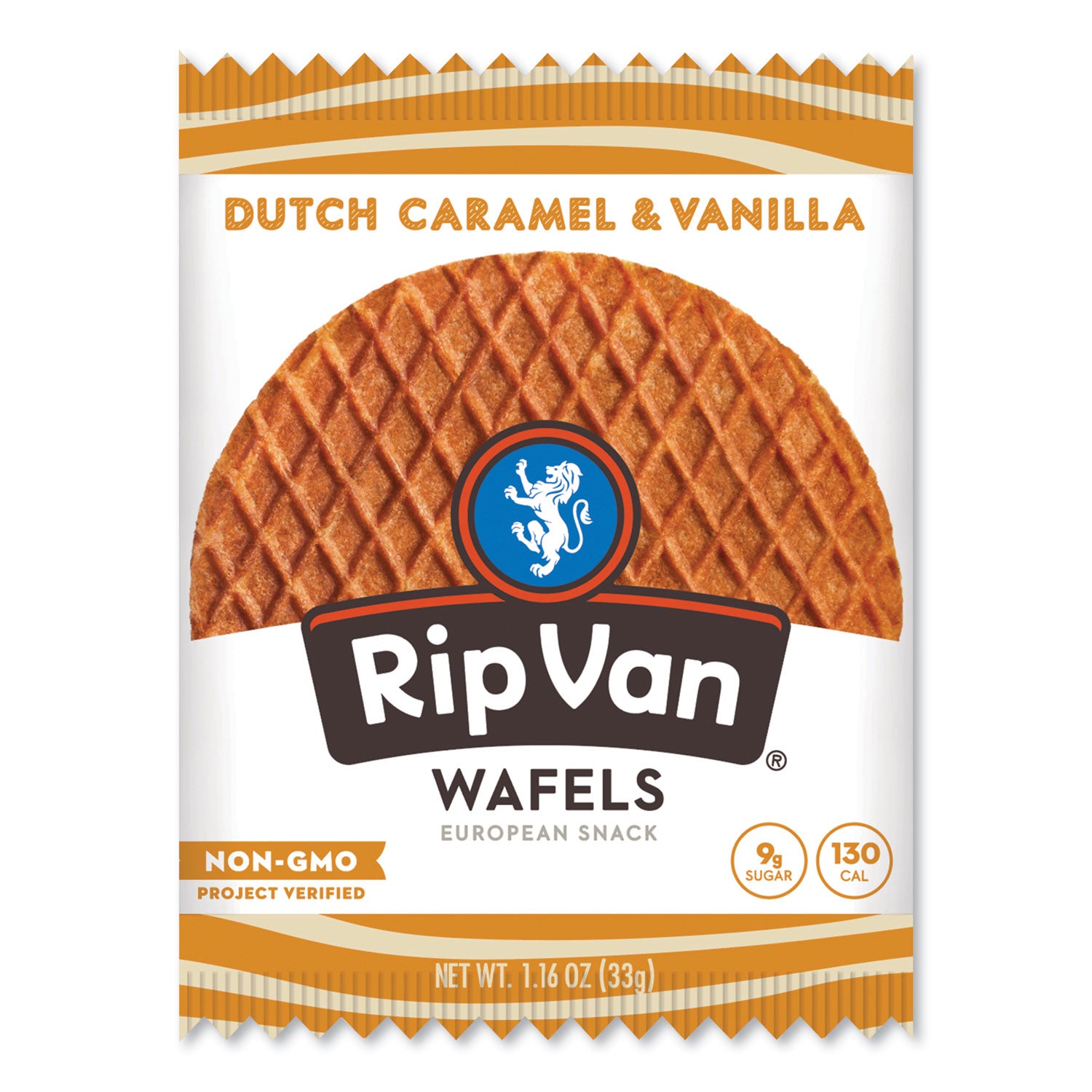 Wafels - Single Serve, Dutch Caramel and Vanilla, 1.16 oz Pack, 12/Box