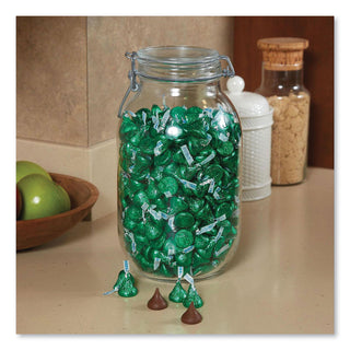 KISSES, Milk Chocolate, Green Wrappers, 66.7 oz Bag