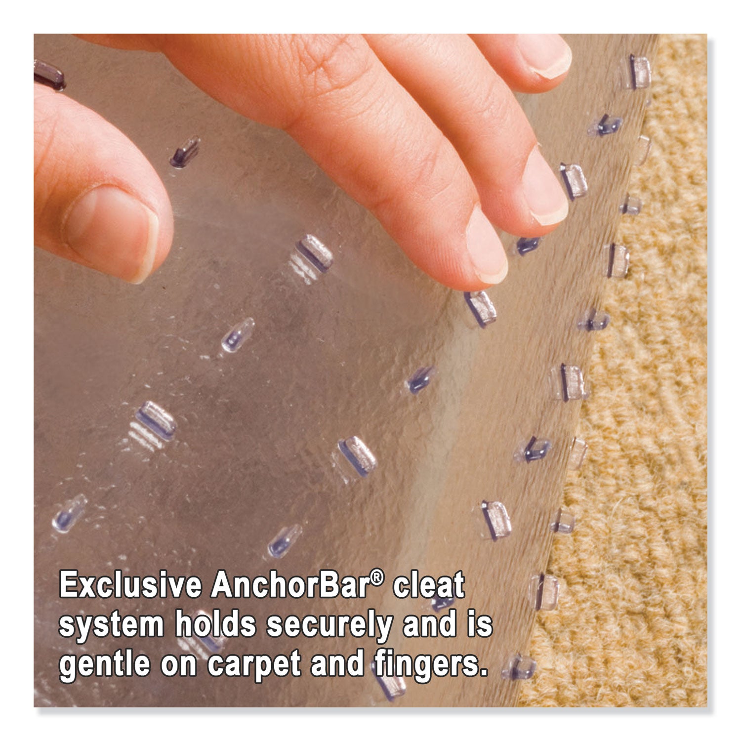 Natural Origins Chair Mat with Lip For Carpet, 45 x 53, Clear - 