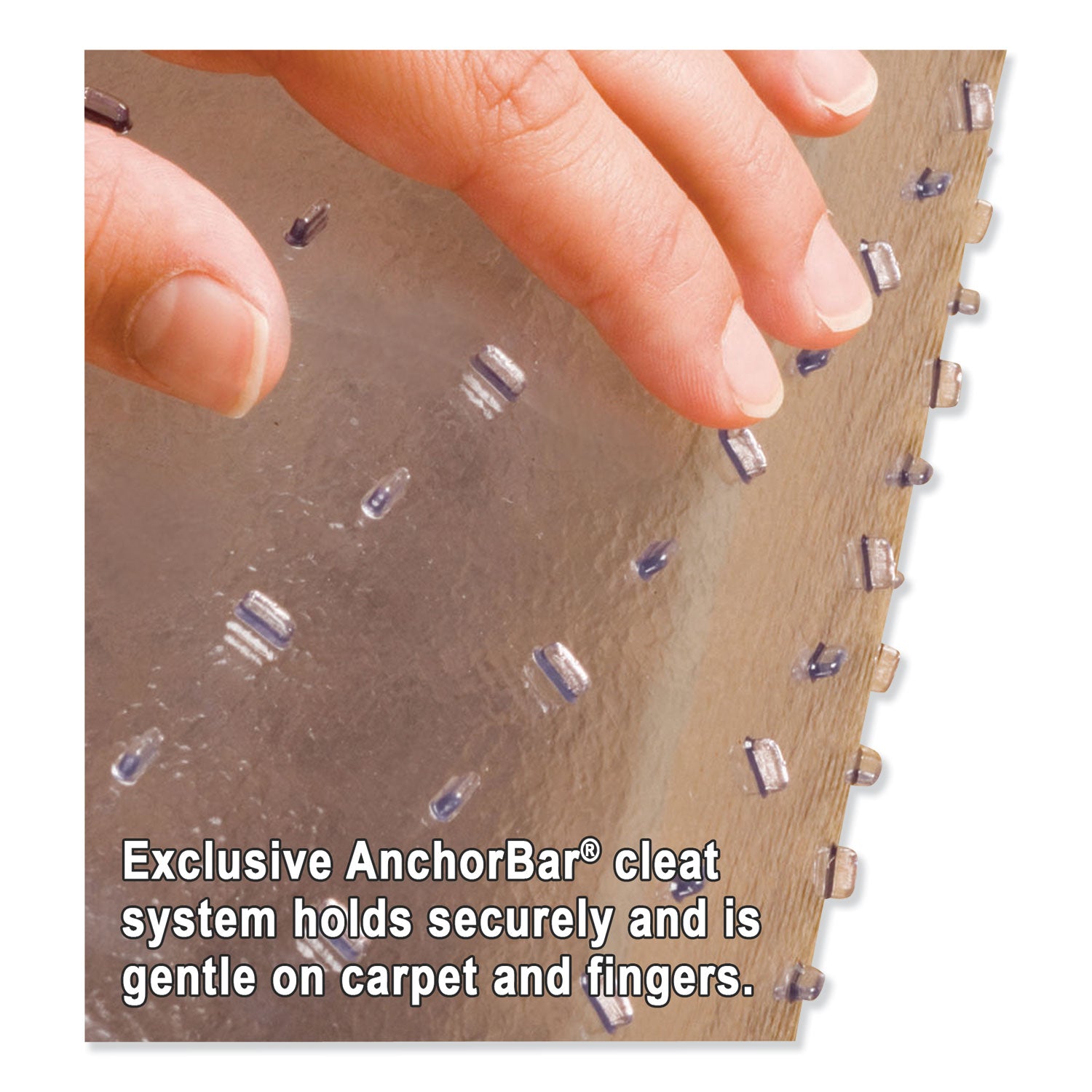 EverLife Light Use Chair Mat for Flat Pile Carpet, Rectangular, 36 x 44, Clear - 