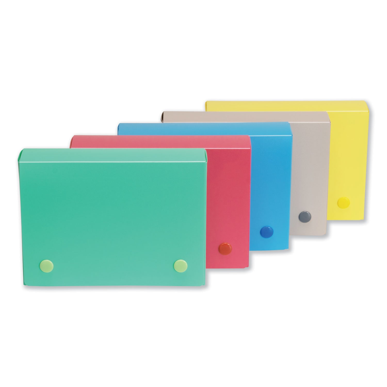 Index Card Case, Holds 200 4 x 6 Cards, 6.38 x 1.88 x 4.63, Polypropylene, Assorted Colors - 