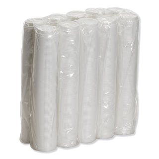 Dome Hot Drink Lids, Fits 8 oz Cups, White, 100/Sleeve, 10 Sleeves/Carton