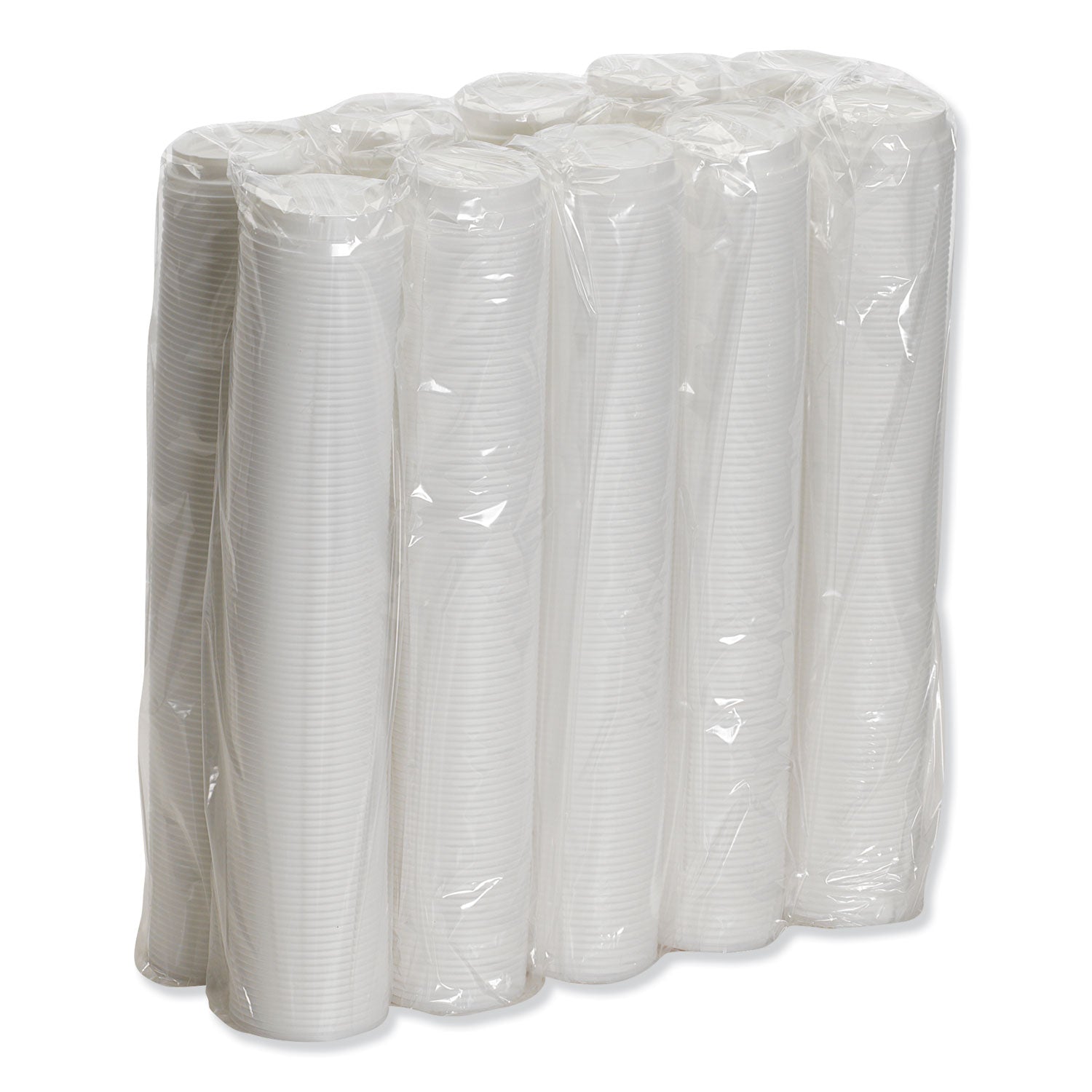 Dome Hot Drink Lids, Fits 8 oz Cups, White, 100/Sleeve, 10 Sleeves/Carton
