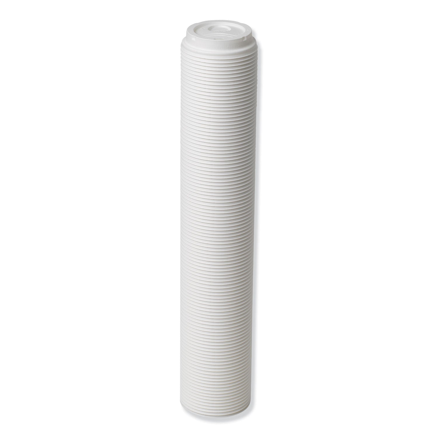 Dome Hot Drink Lids, Fits 8 oz Cups, White, 100/Sleeve, 10 Sleeves/Carton - 