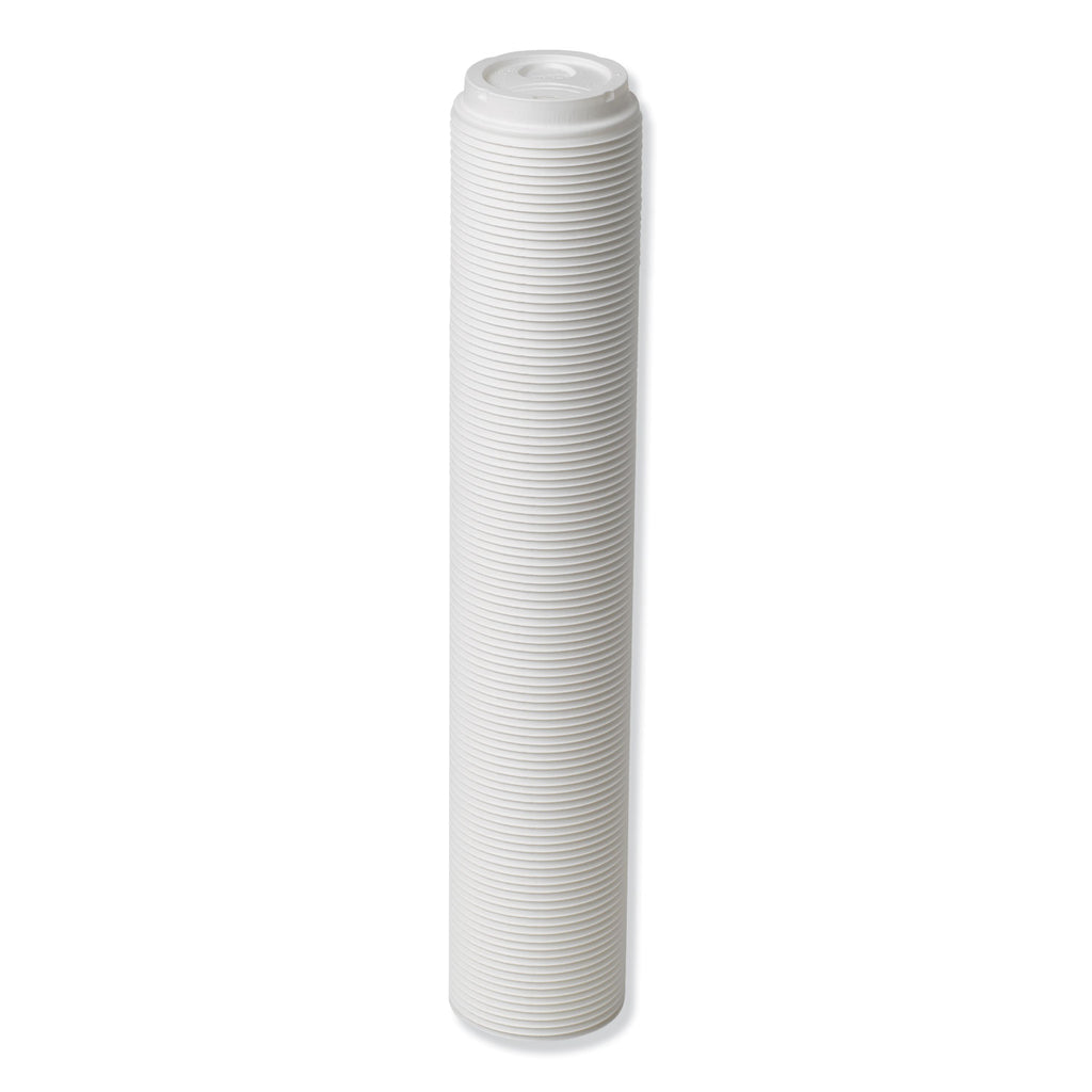 Dome Hot Drink Lids, Fits 8 oz Cups, White, 100/Sleeve, 10 Sleeves/Carton