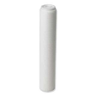 Dome Hot Drink Lids, Fits 8 oz Cups, White, 100/Sleeve, 10 Sleeves/Carton