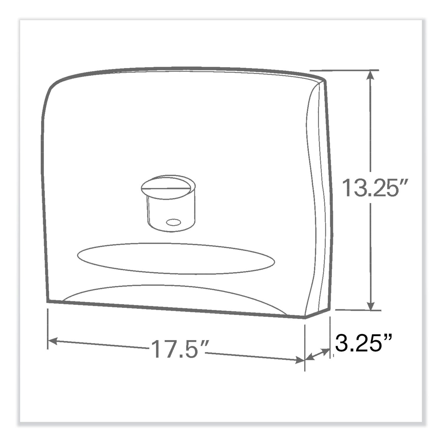 Personal Seat Cover Dispenser, 17.5 x 2.25 x 13.25, White - 