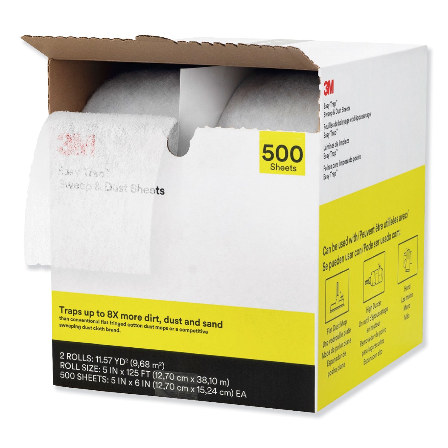 easy-trap-duster-5-x-125-ft-white-250-sheet-roll-2-rolls-carton_mmm55655w - 1